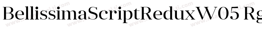 BellissimaScriptReduxW05 Rg字体转换